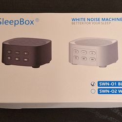 SLEEPBOX WHITE NOISE MACHINE - NEW IN BOX [BLACK]