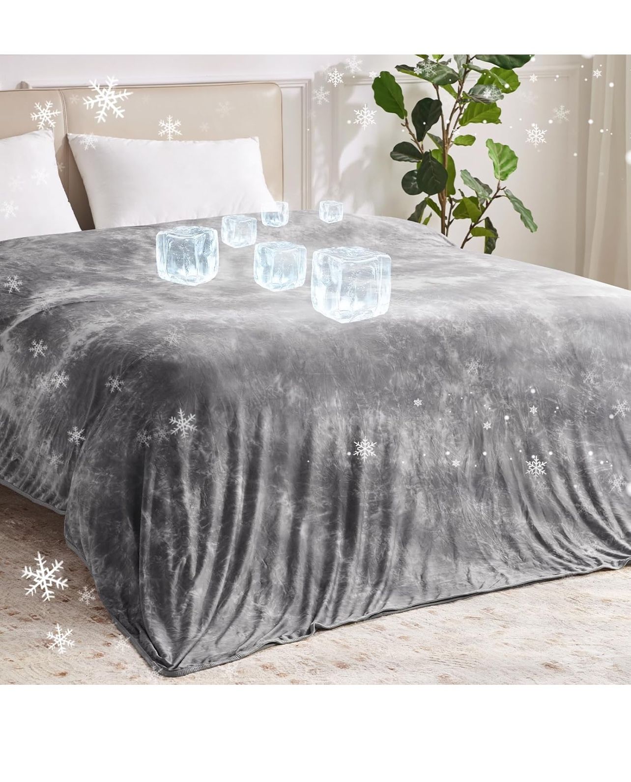 Brandnew 60”x90”Cooling Blanket Full Size Summer Blanket Tie Dye for Hot Sleepers Lightweight Breathable Bed Blanket, Arc-Chill Q-Max >0.5 Cool Fiber