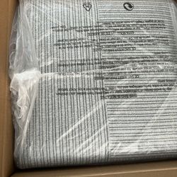 Line Wood  Square Cube Ottoman 