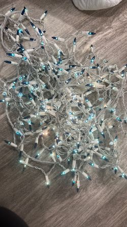 Blue And White Wire Christmas Lights