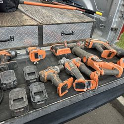 Ridgid brushless 18 volt tool set