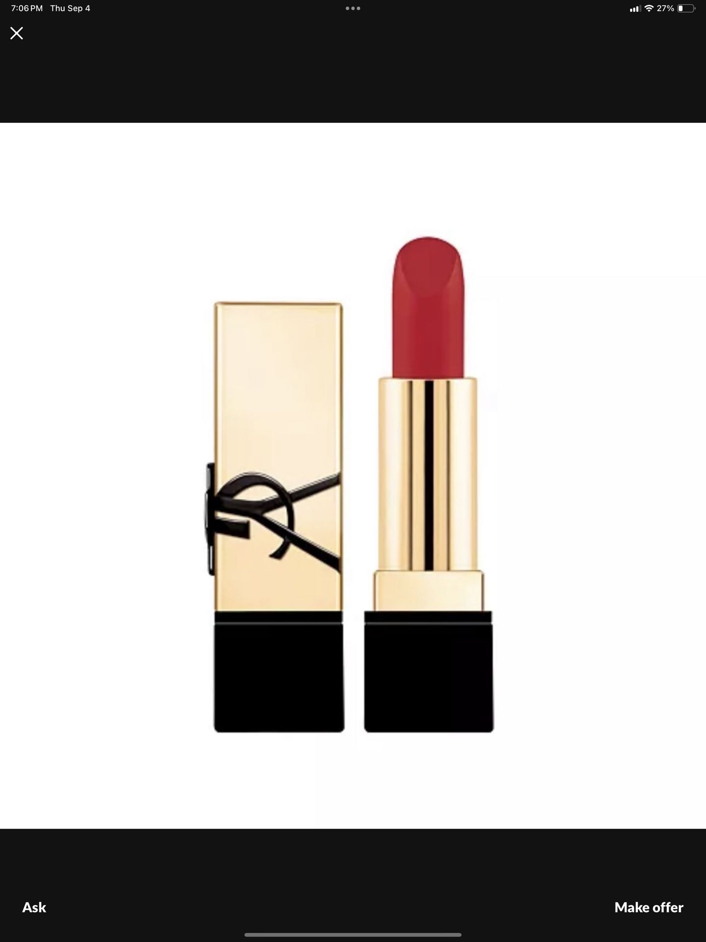 Rouge Pur Couture Satin Lipstick Deluxe mini Red Muse, 0.04 oz