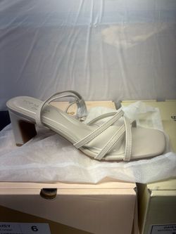 Top Moda Daisy White Strappy Block Heel Sandals