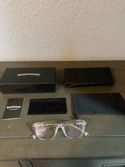 Transparent - Chrome He🩶rts Glasses, Full Set ✅📈