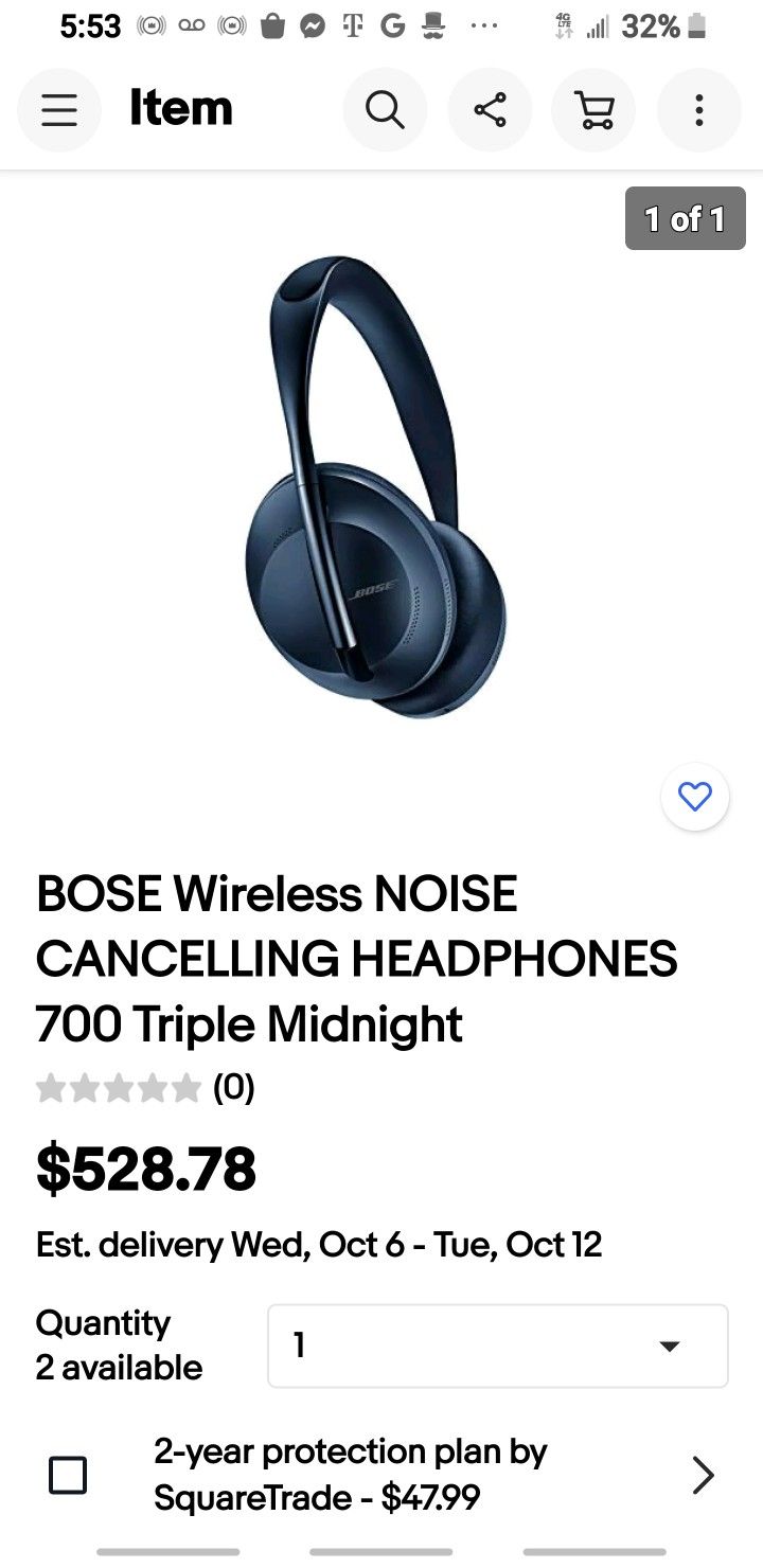 Bose 700 Noise Cancellation Over Headphones 