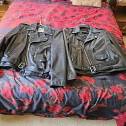 Leather jacket. Black. 2 items. L.L