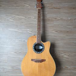 Acoustic Guitar and Music Stool