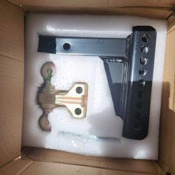  Adjustable Trailer Hitch - Fits 2'' Receiver, 6 Drop/Rise Drop Hitch, 2'' & 2-5/16'' Ball Hitches