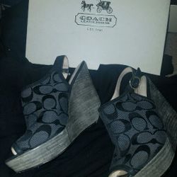 Coach wedges Like new