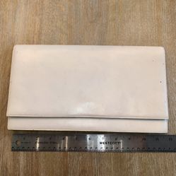 Leather clutch bag