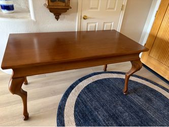 Gorgeous wood desk - can be used as a kitchen table too!