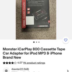 MONSTER iCarPlay Cassette Adapter 