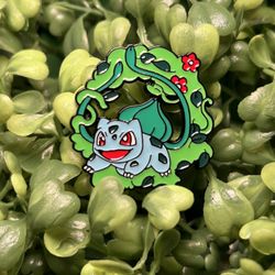 Bulbasaur Nature Wreath Enamel Pin ✨
