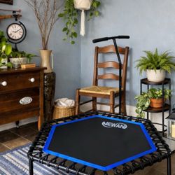 Home Gym Bundle – Star Power Walking Treadmill with Remote + 48” Trampoline Rebounder