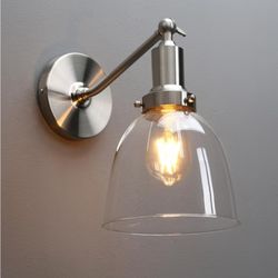 Industrial Vintage Slope Pole Wall Mount Single Sconce with 6.7" 