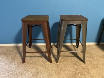 Metal Stools (bronze/brushed nickel colors)