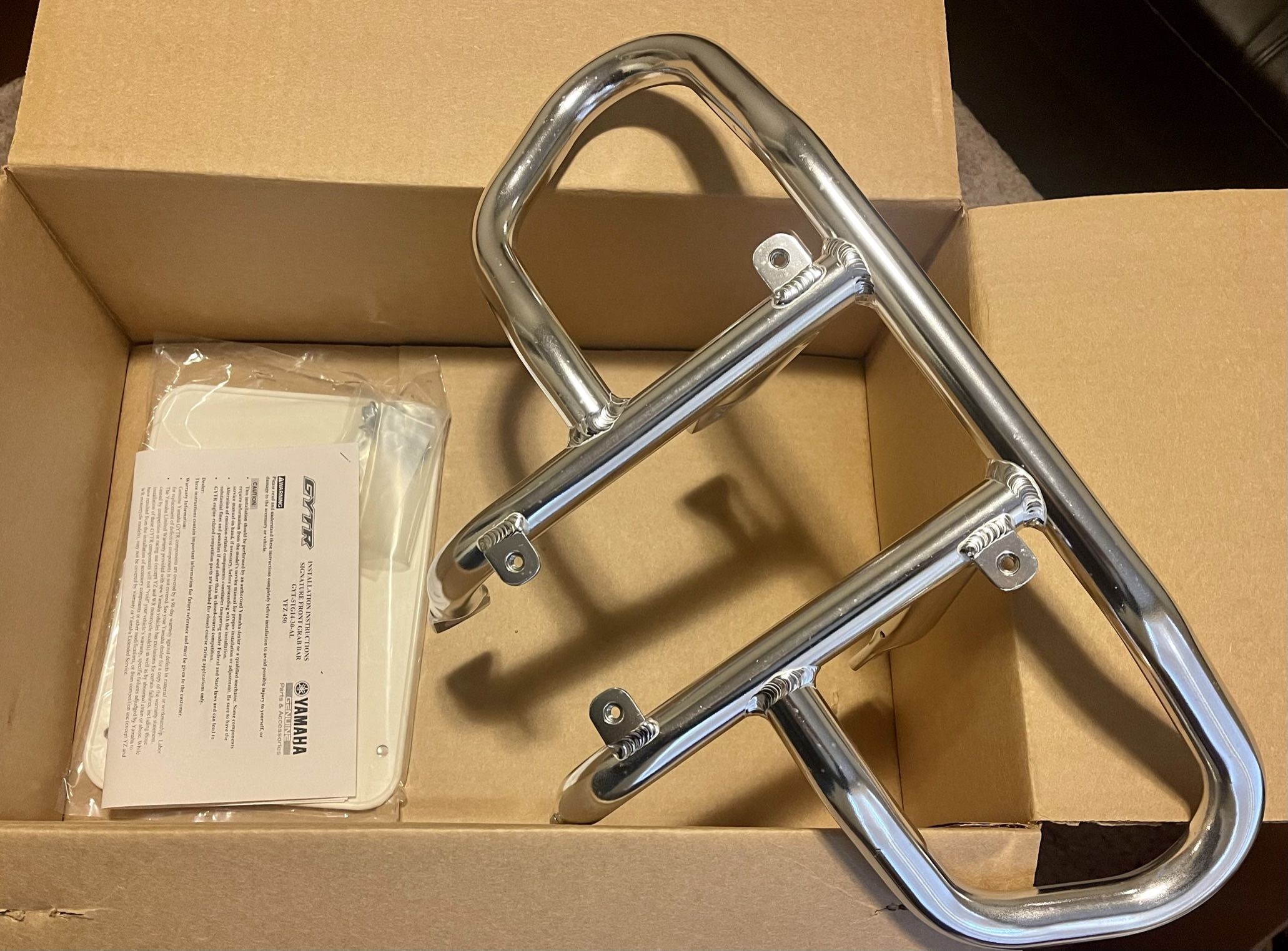 Yfz450 front bumper new in box number plate yfz 450 yamaha race mx