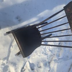 19 Century Paintied Dark Oak Rocking Chair