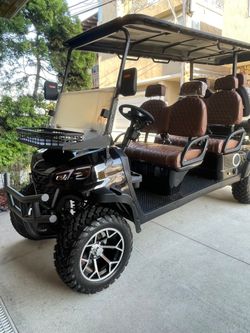 6-Passenger Lifted Golf Cart Black