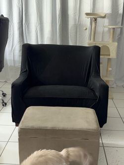 Extra wide rocking chair with ottoman