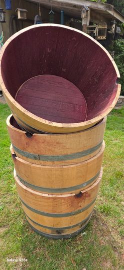 Half Wine Barrel Planter