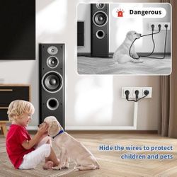 Extra-Long Paintable Cord Cover Hider for Wall Mounted TV - 6x 39.4in TTL 236in