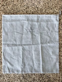 Aquatalia Gray Linen Dust Bag Drawstring Shoe Storage Travel Pouch Designer New