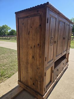 Custom armoire with shelves