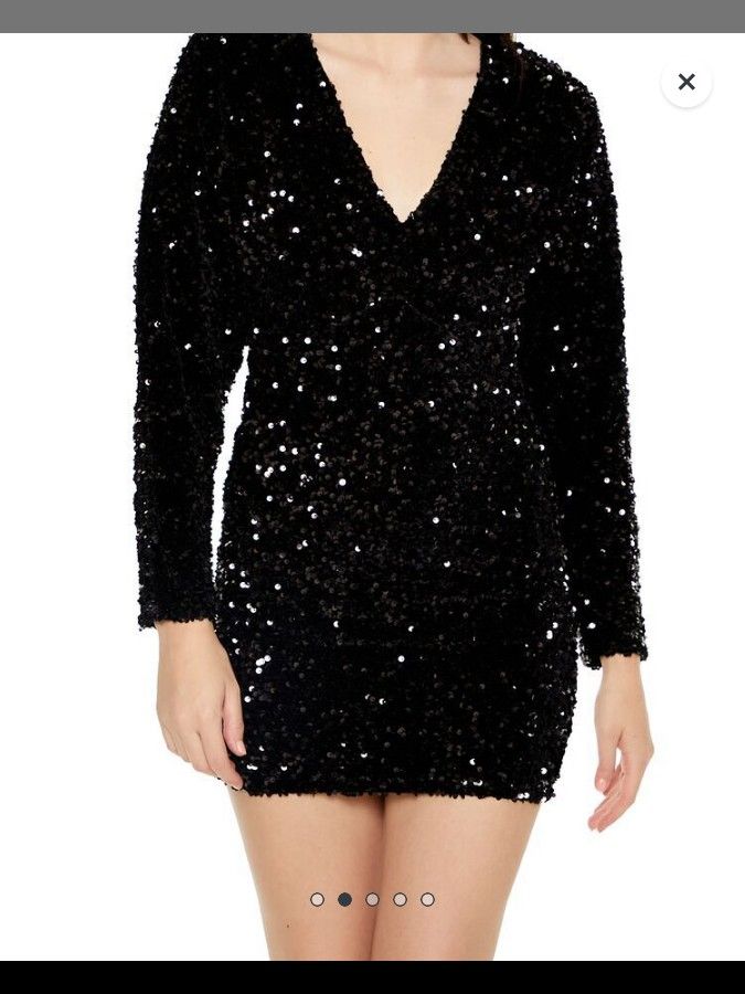 Black Sequin Mini Dress From Forever 21