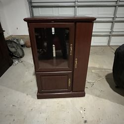 Beautiful Wooden Cabinet with glass Top
