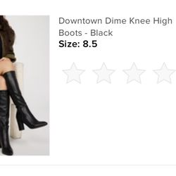 High Knee Black Boots