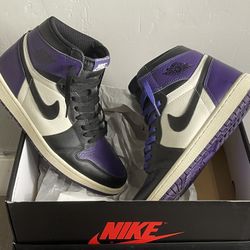 Jordan 1 Retro High Court Purple Size 9.5 Men’s 