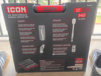 ICON 3/8" Drive 54-Piece Modular Socket Set M25400