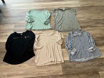 Women’s size XL assorted tops, excellent condition. You get all 5 for $20