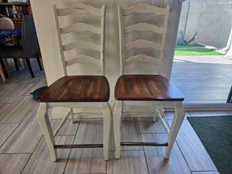 Tall Solid Wood Dining Chairs - set of 4