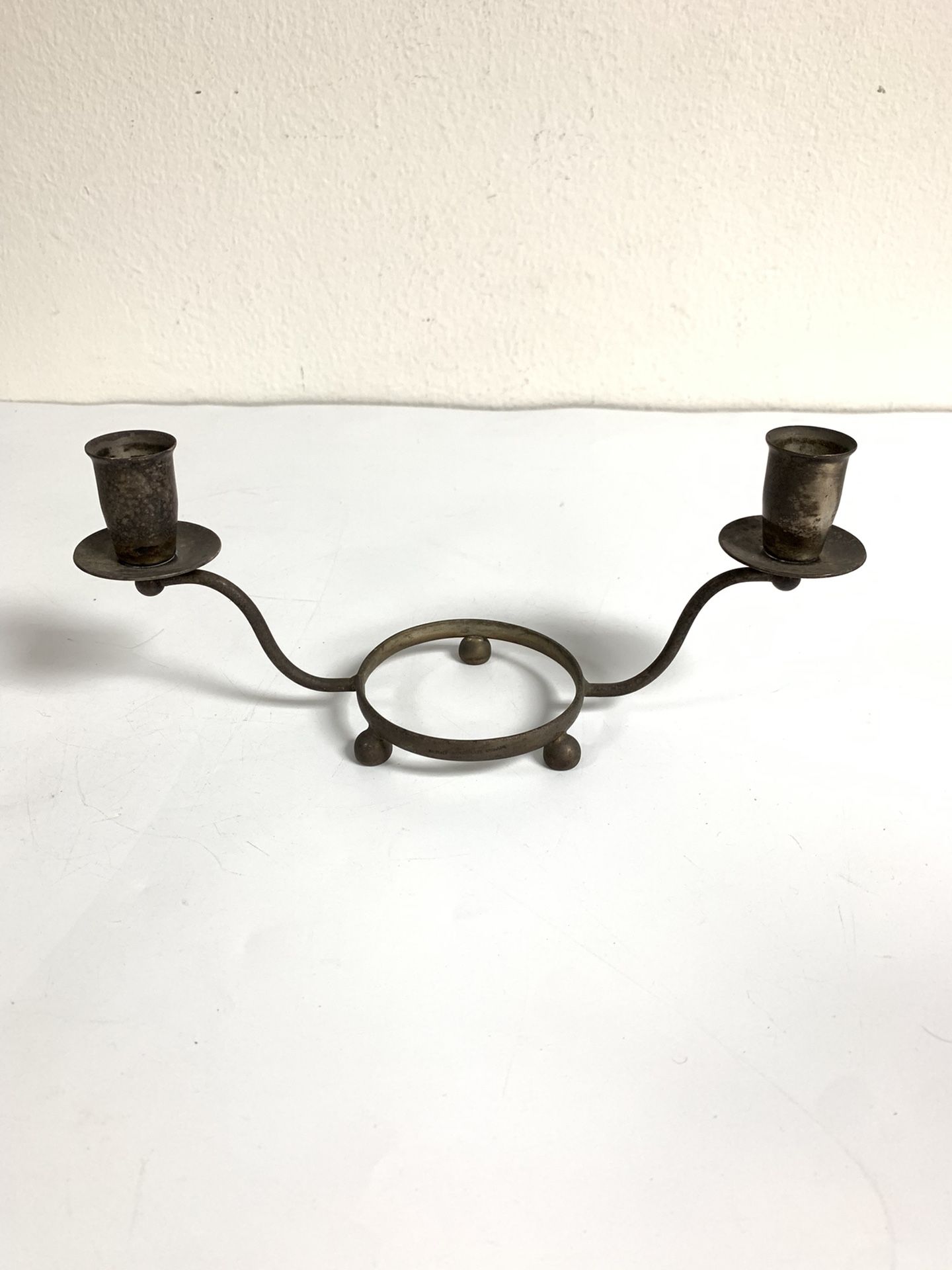 Vintage Falstaff Silver Plate England ~ 2 arms Candle Holder / Candelabra