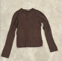 Brown V-Neck Croft and Borrow Sweater