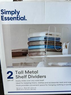 Metal shelf dividers