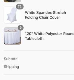 White tablecloths & spandex chair covers