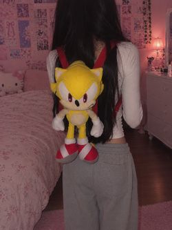 Super Sonic Plush Character Backpack