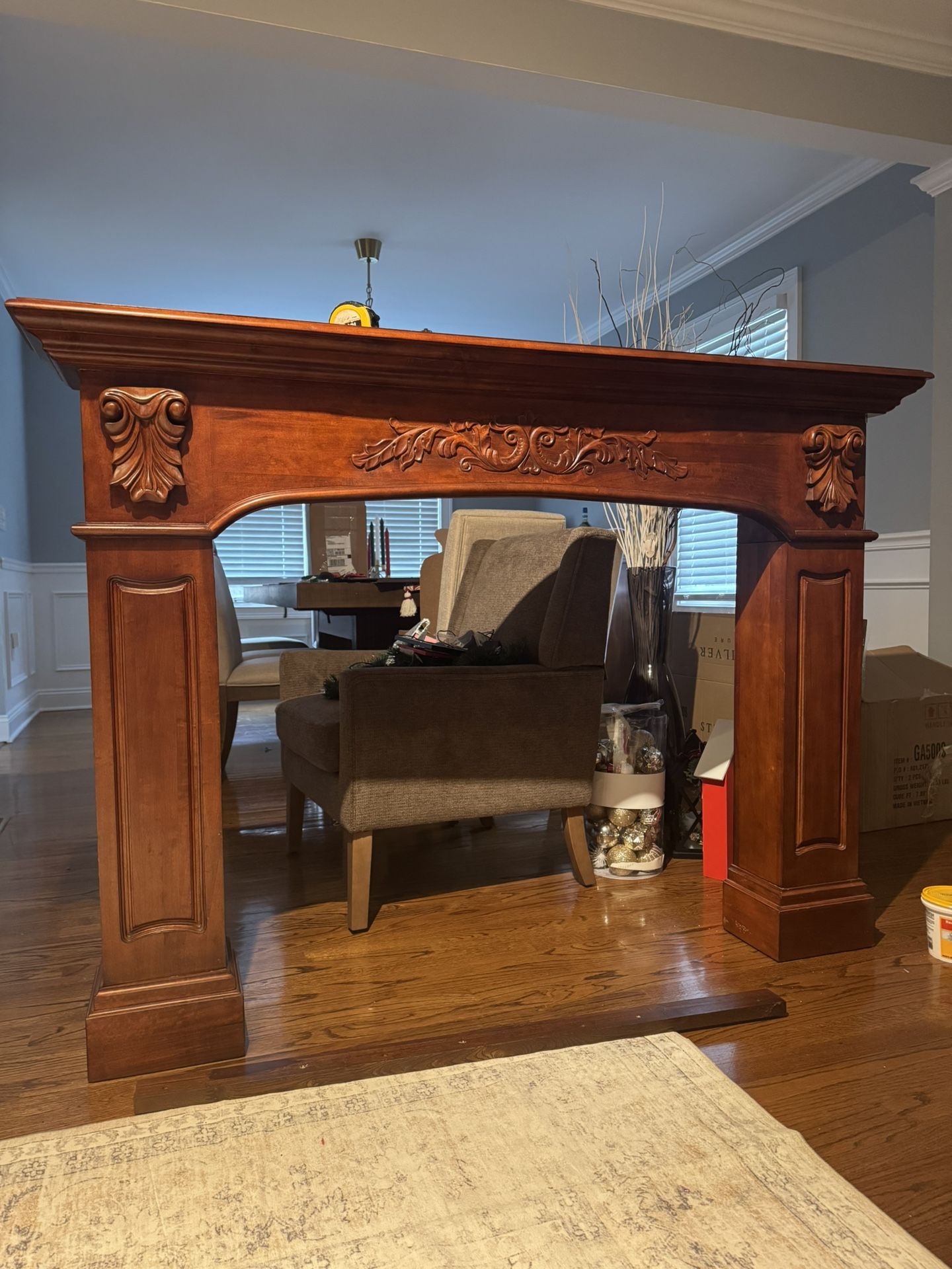 Wooden Fireplace Mantle 