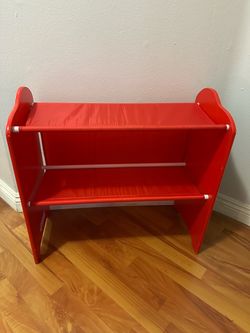 Red Two-Tier Shoe Rack