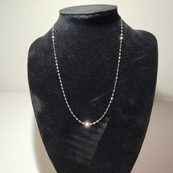10k White Gold Mirror Chain