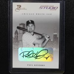 2005 donruss studio private signings paul konerko 47/50 Chicago Whitesox
