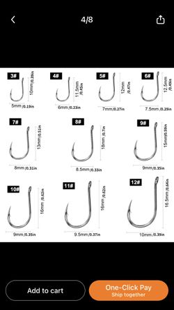 100pcs High Carbon Steel Fishing Hooks - Barbed, Eyed & Circle Hooks - 10  Sizes - Plastic Box Included! for Sale in Spring Hill, FL - OfferUp