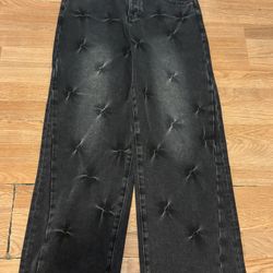 Black Baggy Purple jeans 