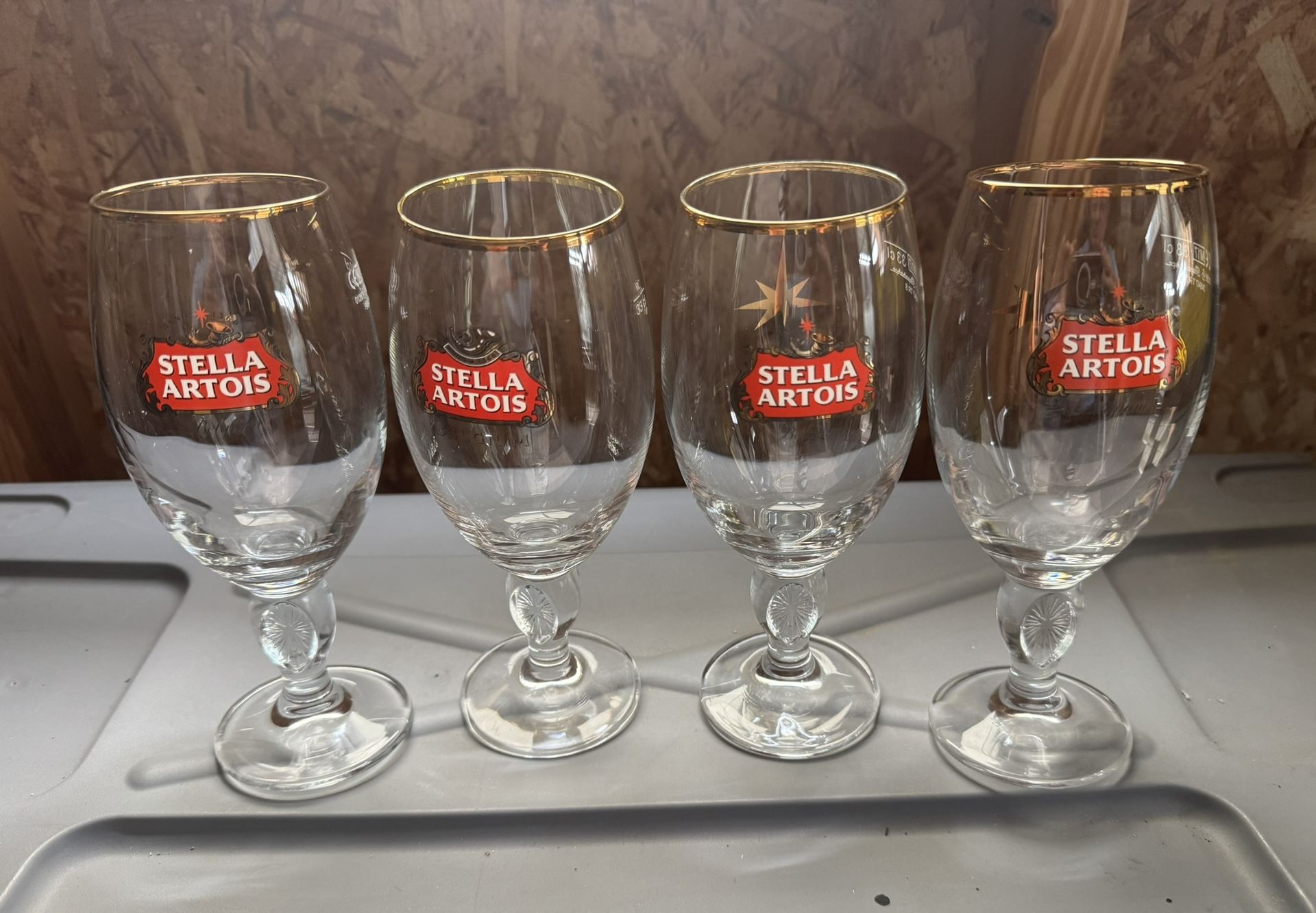 Beer Glasses - Stella Artois (4), Corona (2), Hard Rock Hollywood (2)