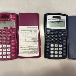 Texas Instruments Ti-30x IIS Black Calculator & Pink Tested Working Ships Fast