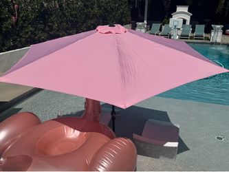 New Outdoor Pink Patio/Pool Tilting Umbrella 10 Ft.