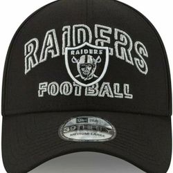New Era NFL Las Vegas Raiders Draft 39Thirty 3930 Black Hat Cap Sz M L XL